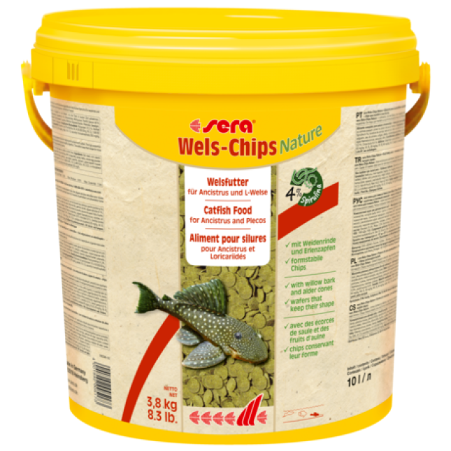 Sera Wels-Chips nature, βασική τρoφή για ψάρια βυθού, όπως Ancistrus και plecos Sera Wels-Chips nature, βασική τρoφή για ψάρια βυθού, όπως Ancistrus και plecos