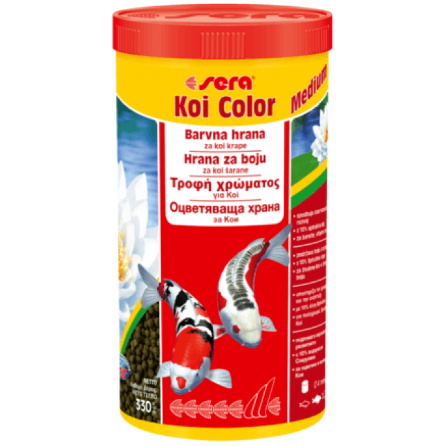 Sera koi χρωματιστή τροφή για πολύχρωμα