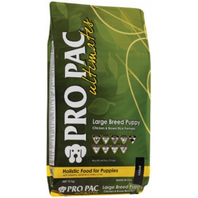 Pro Pac ultimates lg breed puppy chicken & brown rice 12kg