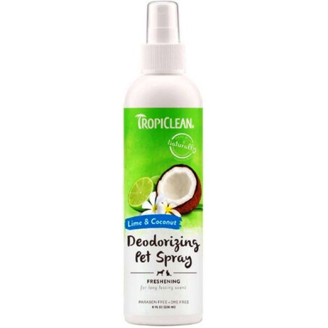 TropiClean κολώνια lime & καρύδα deodorizing spray 236ml