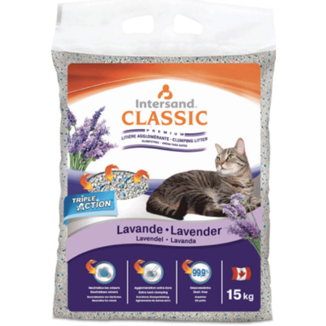 Intersand άμμος γάτας lavender 15kg Intersand άμμος γάτας lavender 15kg