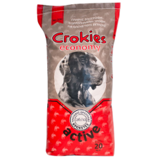 nutripet σκυλοτροφή crokies 320 economy active 26/12 20kg