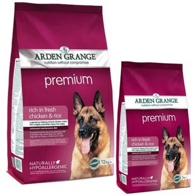 Arden Grange dog premium ξηρή τροφή ενηλίκων σκύλων με κοτόπουλο υποαλλεργικό και χωρίς καλαμπόκι