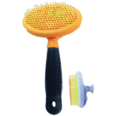 Natural βούρτσα Grooming brush με κουμπί