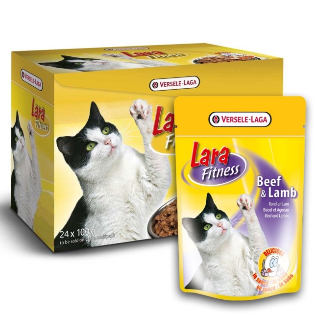 Versele Laga Lara Fitness Pouch 100gr Beef & Lamb - Φακελάκι γάτας με γεύση βοδινό και αρνί