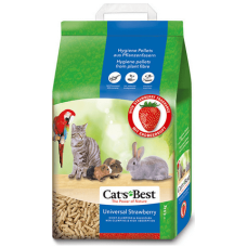 Cat's best υπόστρωμα από βιοδιασπώμενα pellets από φυτικές ίνες ξύλου με φυσικό άρωμα φράουλας 5,5kg