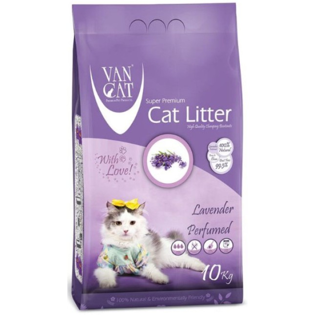 Van cat 100% Φυσικός, λευκός μπεντονίτης χονδού κόκκου με άρωμα λεβάντας 10kg - 11,8lt Van cat 100% Φυσικός, λευκός μπεντονίτης χονδού κόκκου με άρωμα λεβάντας 10kg - 11,8lt