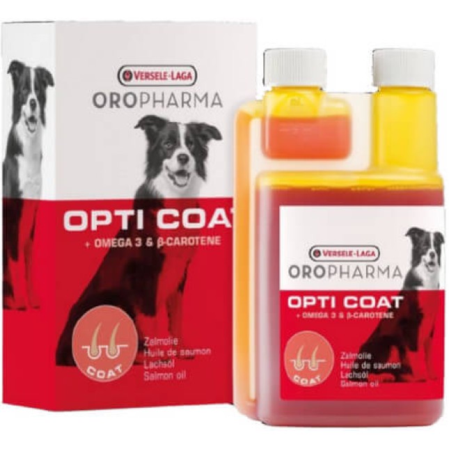 Versele-Laga Oropharma Opti Coat 100% φυσικό συμπλήρωμα διατροφής με βάση το λάδι σολομού