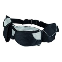 Trixie τσάντα μέσης νάιλον γκρι/μαύρη 62x125cm