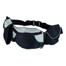 Trixie τσάντα μέσης νάιλον γκρι/μαύρη 62x125cm Trixie τσάντα μέσης νάιλον γκρι/μαύρη 62x125cm