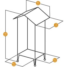 Ferplast κλουβί aviary brio medium μαύρο 85x75x162cm Ferplast κλουβί aviary brio medium μαύρο 85x75x162cm