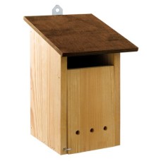 ferplast εξωτερική ξύλινη καφέ φωλιά πουλιών 17x19,7x27cm