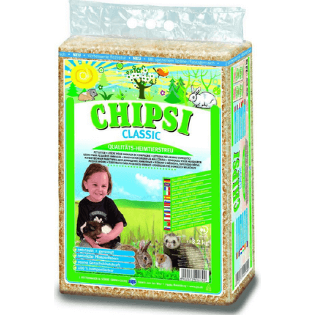 Chipsi classic υπόστρωμα από μαλακές φυτικές ίνες ξύλου για τρωκτικά Chipsi classic υπόστρωμα από μαλακές φυτικές ίνες ξύλου για τρωκτικά