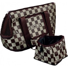 Trixie τσάντα μεταφοράς chess 21x25x45cm καφέ/μπεζ
