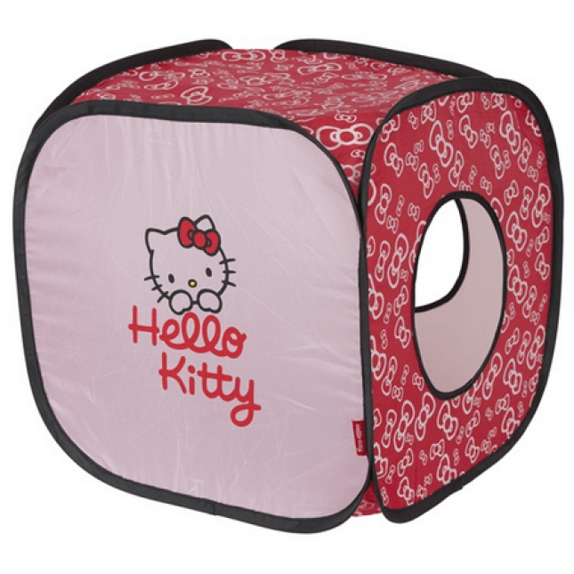 Pet brands hello kitty cat υφασμάτινο κρεβατάκι και παιχνίδ γάτας 40 x 38 x 38cm