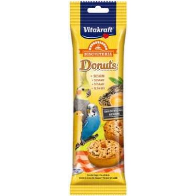 Vitakraft λιχουδιά donuts+σουσάμι 2τεμ Vitakraft λιχουδιά donuts+σουσάμι 2τεμ