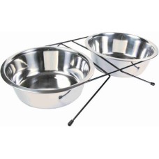 Trixie βάση ανοξείδωτη με 2 πιάτα 2Χ2.8lt/o24cm Trixie βάση ανοξείδωτη με 2 πιάτα 2Χ2.8lt/o24cm