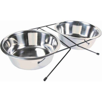 Trixie βάση ανοξείδωτη με 2 πιάτα 2Χ2.8lt/o24cm Trixie βάση ανοξείδωτη με 2 πιάτα 2Χ2.8lt/o24cm