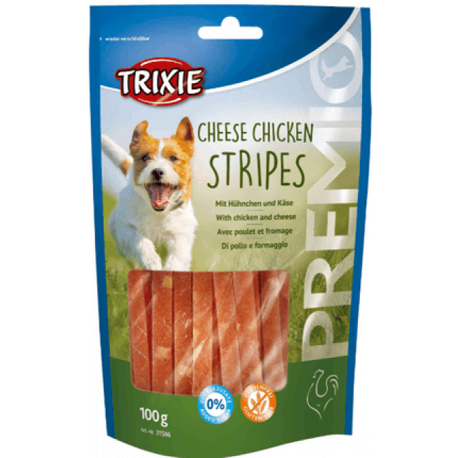 Trixie λιχουδιά premio cheese chicken stripes 100gr Trixie λιχουδιά premio cheese chicken stripes 100gr