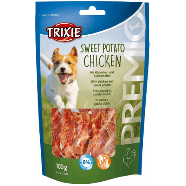 Trixie λιχουδιά premio γλυκοπατάτα/κοτόπουλο 100gr Trixie λιχουδιά premio γλυκοπατάτα/κοτόπουλο 100gr