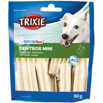 Trixie λιχουδιά dentros mini με πουλερικά 80gr Trixie λιχουδιά dentros mini με πουλερικά 80gr