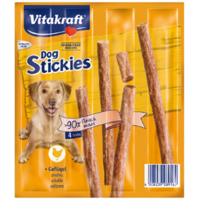 Vitakraft dog stickies-κοτόπουλο 4τεμ.