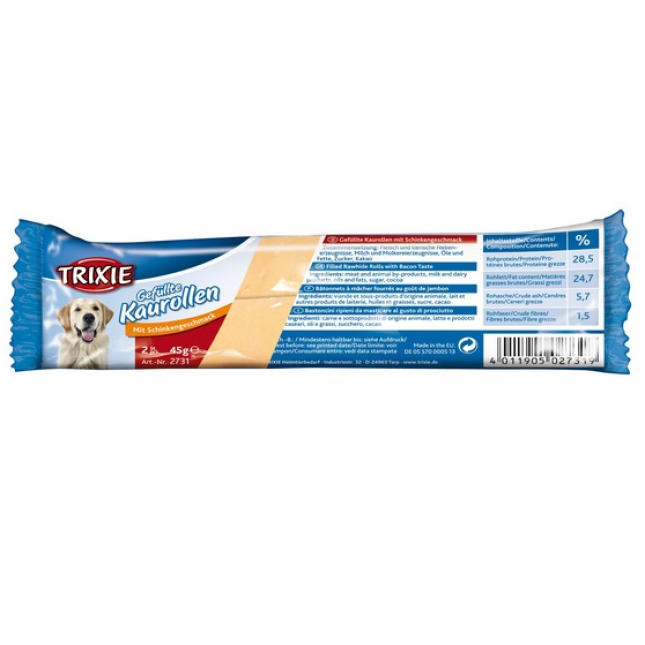 Trixie πουράκια με ζαμπόν 12cm (2τμχ/συσκ) 45gr Trixie πουράκια με ζαμπόν 12cm (2τμχ/συσκ) 45gr