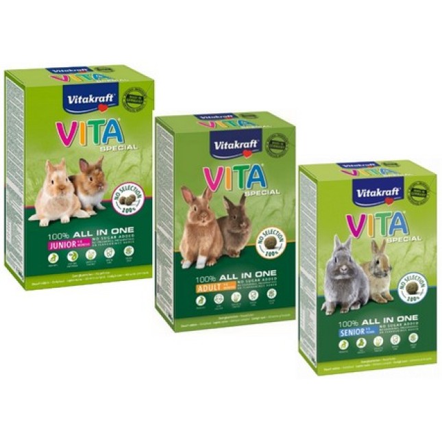 Vitakraft βασική τροφή για κουνέλια 600gr Vitakraft βασική τροφή για κουνέλια 600gr