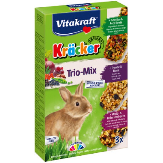 Vitakraft kracker για κουνέλια λαχανικά αγρ.φρούτα 3τεμ Vitakraft kracker για κουνέλια λαχανικά αγρ.φρούτα 3τεμ