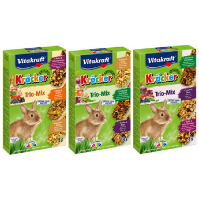Vitakraft τραγανά kracker triο-mix για κουνέλια 3τεμ Vitakraft τραγανά kracker triο-mix για κουνέλια 3τεμ