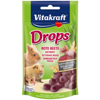 Vitakraft drops λιχουδιά με σταγόνες παντζαριού 75gr Vitakraft drops λιχουδιά με σταγόνες παντζαριού 75gr