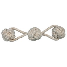 trixie παιχνίδι denta fun σχοινί με 3 μπάλες 8cm/37cm. trixie παιχνίδι denta fun σχοινί με 3 μπάλες 8cm/37cm.