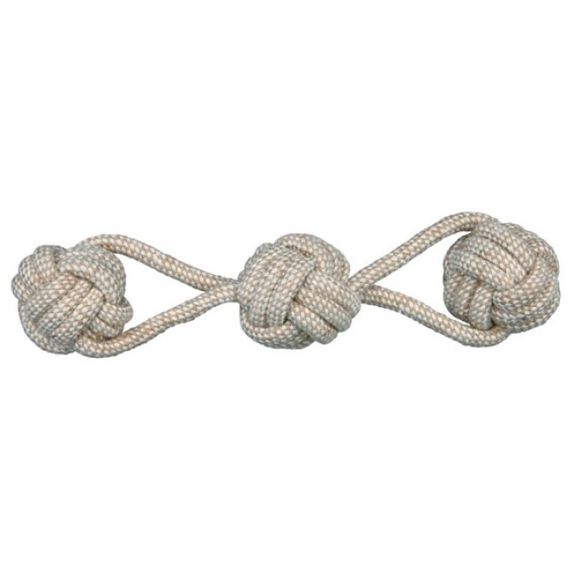 trixie παιχνίδι denta fun σχοινί με 3 μπάλες 8cm/37cm. trixie παιχνίδι denta fun σχοινί με 3 μπάλες 8cm/37cm.