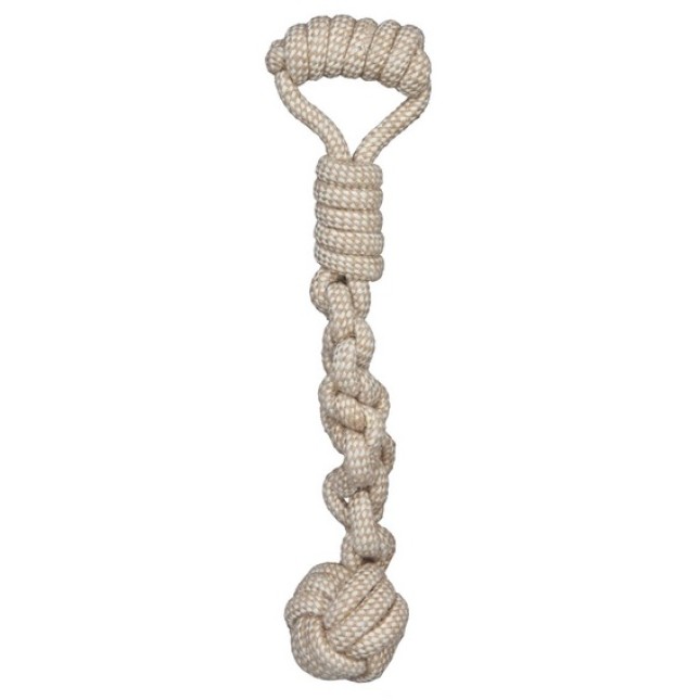 trixie παιχνίδι denta fun σχοινί με μπάλα 8cm/38cm trixie παιχνίδι denta fun σχοινί με μπάλα 8cm/38cm