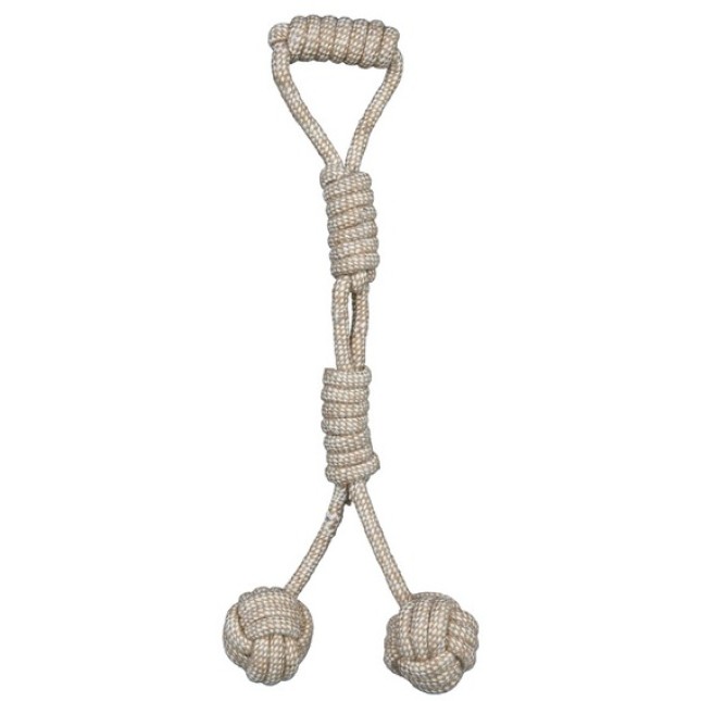 trixie παιχνίδι denta fun σχοινί με 2 μπάλες 8cm/54cm. trixie παιχνίδι denta fun σχοινί με 2 μπάλες 8cm/54cm.