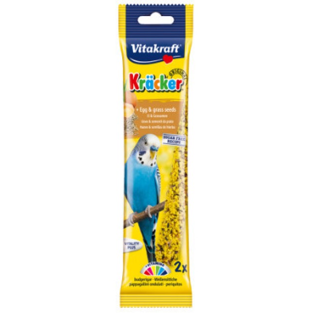 Vitakraft kracker για παπαγαλάκια με αυγό & σπόρους 2τεμ Vitakraft kracker για παπαγαλάκια με αυγό & σπόρους 2τεμ