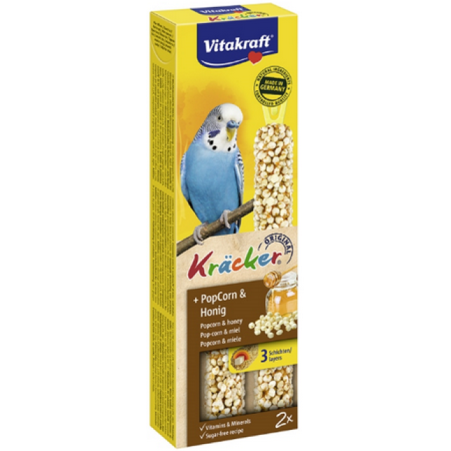 Vitakraft kracker για παπαγαλάκια με popcorn&μέλι 2τεμ Vitakraft kracker για παπαγαλάκια με popcorn&μέλι 2τεμ
