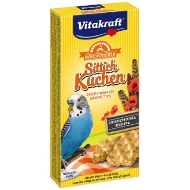 Vitakraft crispy waffles λιχουδιά για παπαγαλάκια 4τεμ