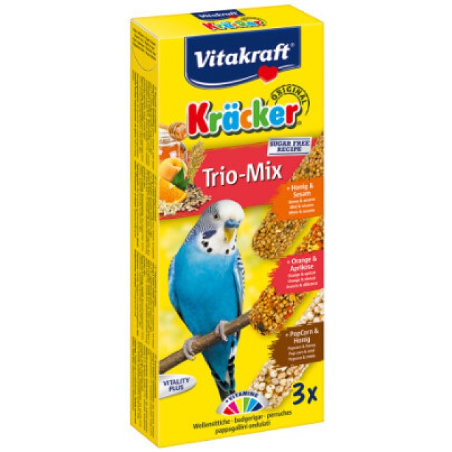 Vitakraft kracker για παπαγαλάκια με μέλι&πορτοκάλι 3τεμ Vitakraft kracker για παπαγαλάκια με μέλι&πορτοκάλι 3τεμ