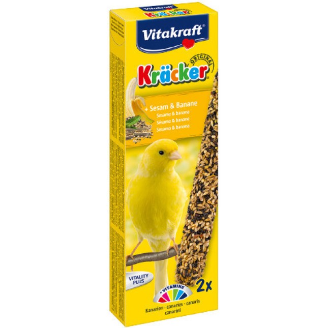 Vitakraft kracker για καναρίνια με σουσάμι&μπανάνα 2τεμ Vitakraft kracker για καναρίνια με σουσάμι&μπανάνα 2τεμ