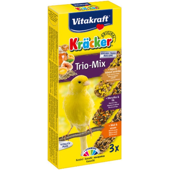 Vitakraft kracke για καναρινιά με αυγό μέλι βερίκοκο 3 τεμ Vitakraft kracke για καναρινιά με αυγό μέλι βερίκοκο 3 τεμ
