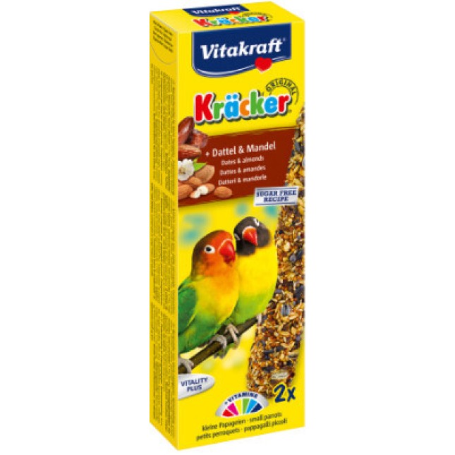 Vitakraft kracker μεσ.παπαγάλους με αμύγδαλα&χουρμάδες 2τεμ Vitakraft kracker μεσ.παπαγάλους με αμύγδαλα&χουρμάδες 2τεμ