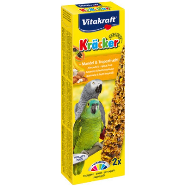 Vitakraft kracker μεγ.παπαγάλους με αμύγδαλα&τροπ.φρούτα 2τεμ Vitakraft kracker μεγ.παπαγάλους με αμύγδαλα&τροπ.φρούτα 2τεμ