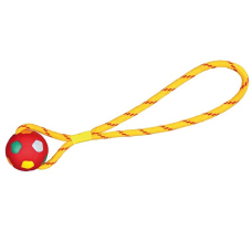 trixie παιχνίδι μπάλα ποδοσφαίρου με λαβή 8cm/35cm.