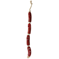 Trixie παιχνίδι λουκάνικα (4) σε σχοινί 75cm Trixie παιχνίδι λουκάνικα (4) σε σχοινί 75cm