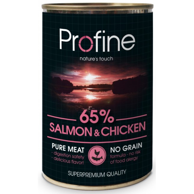 Profine κονσέρβα σολομός & κοτόπουλο 400gr Profine κονσέρβα σολομός & κοτόπουλο 400gr