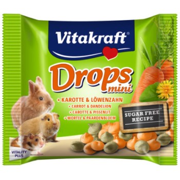 Vitakraft mini λιχουδιά σταγόνες καρότο&πικραλίδα 40gr