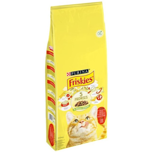 Friskies Πλήρης & ισορροπημένη διατροφή για ενήλικες γάτες με βοδινό, κοτόπουλο και λαχανικά Friskies Πλήρης & ισορροπημένη διατροφή για ενήλικες γάτες με βοδινό, κοτόπουλο και λαχανικά