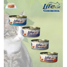 Υγρή τροφή σε κονσέρβα για ενήληκες γάτες σε συνδυασμούς με τόνο, κοτόπουλο, ψάρια και ρύζι.