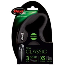 Flexi αυτόματος οδηγός New Classic Cord XS για σκυλιά ως 8 κιλά και μήκους 3 μέτρα